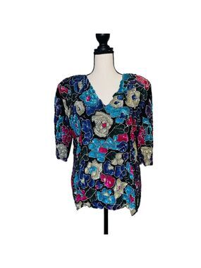 Frank Usher vintage sequins & beaded top